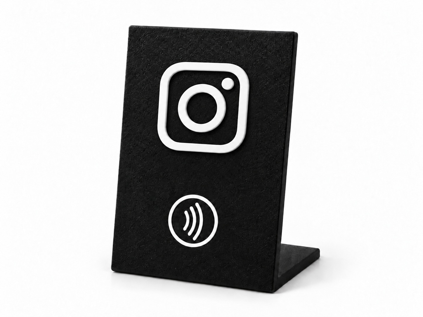 Placa NFC Instagram preto dos fornecedores que eu utilizo para comprar minhas placas NFC